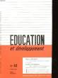 EDUCATION ET DEVELOPPEMENT N°44. COLLECTIF