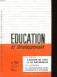 EDUCATION ET DEVELOPPEMENT N°54. COLLECTIF