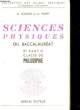 SCIENCES PHYSIQUES DU BACCALAUREAT. GUINIER G. ET FILIPPI U.