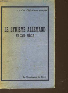 LE LYRISME ALLEMAND AU XVII SIECLE