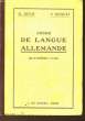 COURS DE LANGUE ALLEMANDE. DENIS M. ET ROQUES P.