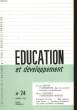 EDUCATION ET DEVELOPPEMENT - N°24. COLLECTIF