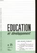 EDUCATION ET DEVELOPPEMENT - N°25. COLLECTIF