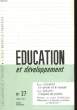 EDUCATION ET DEVELOPPEMENT - N°27. COLLECTIF