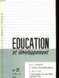 EDUCATION ET DEVELOPPEMENT N°21. COLLECTIF