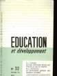EDUCATION ET DEVELOPPEMENT N°32. COLLECTIF