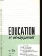 EDUCATION ET DEVELOPPEMENT N°36. COLLECTIF