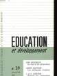 EDUCATION ET DEVELOPPEMENT N°39. COLLECTIF