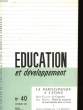 EDUCATION ET DEVELOPPEMENT N°40. COLLECTIF