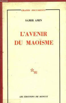 L'AVENIR DU MAOÏSME. AMIN SAMIR