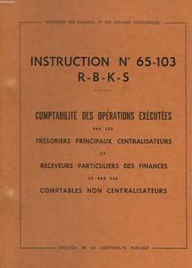 INSTRUCTION N°65-103 -R-B-K-S DU 20/12/1965