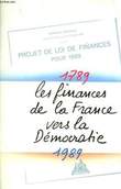 PROJET DE LA LOI DE FINANCES POUR 1989. ASSEMBLEE NATIONALE