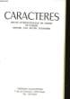 CARACTERES - N°24. COLLECTIF