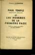 PAUL TEMPLE ET LES HOMMES DE LA PREMIERE PAGE. DURBRIDGE FRANCIS