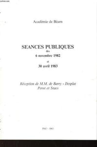 SEANCES PUBLIQUES DES 6 NOVEMBRES 1982 ET 30 AVRIL 1983