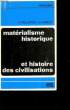 MATERIALISME HISTORIQUE ET HISTOIRE DES CIVILISATIONS. PELLETIER ANTOINE - GOBLOT JEAN-JACQUES