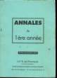 ANNALES DE 1° ANNEE - U. F. R. DE PHARMACIE. NON PRECISE