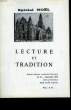LECTURE ET TRADITION - N°57. COLLECTIF