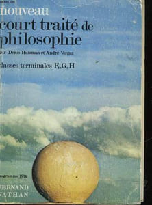 NOUVEAU COURT TRAITE DE PHILOSOPHIE CLASSES TERMINALES F 8, G, H