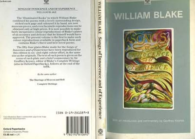 SONGS OF INNOCENCE AND OF EXPERIENCE