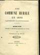 UNE COMMUNE RURALE EN 1896 - LAPARADE (LOT-ET-GARONNE) - MEMOIRES PRESENTE A LA SOCIETE DES AGRICULTEURS DE FRANCE. WITT CORNELIS DE
