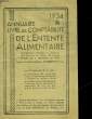 ANNUAIRE 1934 - LIVRE DE COMPTABLILITE DE L'ENTENTE ALIMENTAIRE. COLLECTIF
