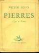 PIERRES - VERS ET PROSE. HUGO VICTOR