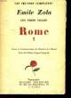 LES TROIS VILLES ROME - I. ZOLA EMILE