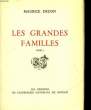 LES GRANDES FAMILLES - TOME 1. DRUON MAURICE