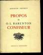 PROPOS DE O. L. BARENTON CONFISEUR. DETOEUF AUGUSTE