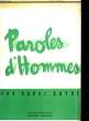PAROLES D'HOMMES. DAYDE R.