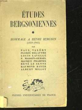 ETUDES BERGSONIENNES - HOMMAGE A HENRI BERGSON - 1859 - 1941. COLLECTIF