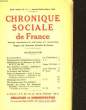 CHRONIQUES SOCIALES DE FRANCE - 49° ANNEE - N°1. COLLECTIF