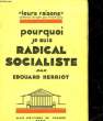 POURQUOI JE SUIS RADICAL-SOCIALISTE. HERRIOT EDOUARD