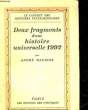 DEUX FRAGMENTS D'UN HISTOIRE UNIVERSELLE 1992. MAUROIS ANDRE