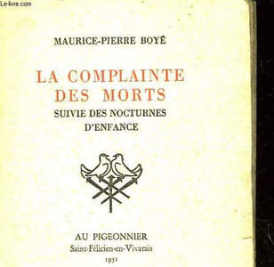 LA COMPLAINTE DES MORTS SUIVIE DES NOCTURNES D'ENFANCE
