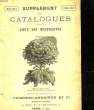 SUPPLEMENT AUX CATALOGUES - LISTE DES NOUVEAUTES 1926 - 1927 - VILMORIN - ANDRIEUX ET CIE. COLLECTIF