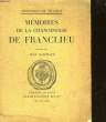 HISTOIRE DE FRANCE - MEMOIRES DE LA CHANOINESSE DE FRANCLIEU. COLLECTIF