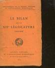 LE BILAN DE LA 12° LEGISLATURE - 1919 - 1924. COLLECTIF