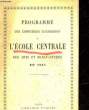 PROGRAMME DES CONDITIONS D'ADMISSION - L'ECOLE CENTRALE DES ARTS ET MANUFACTURES. COLLECTIF