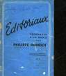 EDITORIAUX - PRONONCES A LA RADIO PAR PHILIPPE HENRIOT - N° 5. COLLECTIF