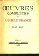 OEUVRES COMPLETES DE ANATOLE FRANCE. FRANCE ANATOLE