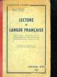 LECTURE ET LANGUE FRANCAISE. LYONNET A.