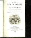MUSIQUE DES CHANSONS. BERANGER J. DE