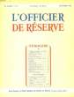 L'OFICIER DE RESERVE - 32° ANNEE - N°9. COLLECTIF