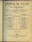 JOURNAL DU PALAIS RECUEIL LE PLUS ANCIEN ET LE PLUS COMPLET DE LA JURISPRUDENCE - N°142. COLLECTIF