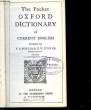 THE POKET OXFORD DICTIONARY OF CURRENT ENGLISH. COLLECTIF
