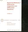 NUMERICAL METHODS - 2 - DIFFERENCES, INTEGRATION, AND DIFFERENTIAL EQUATIONS. NOBLE BEN
