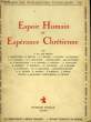 ESPOIR HUMAIN ET ESPERANCE CHRETIENNE. COLLECTIF