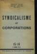 SYNDICALISME ET CORPORATIONS - 15 - 16. COLLECTIF